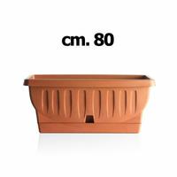 FIORIERA NATURA CM.80 C/SOTTOVASO TERRACOTTA