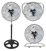 VENTILATORE 3 IN UNO PIANTANA - MURO - TAVOLO 45 CM