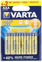 VARTA LONGLIFE ALCALINE M/STILO BL.6 PZ